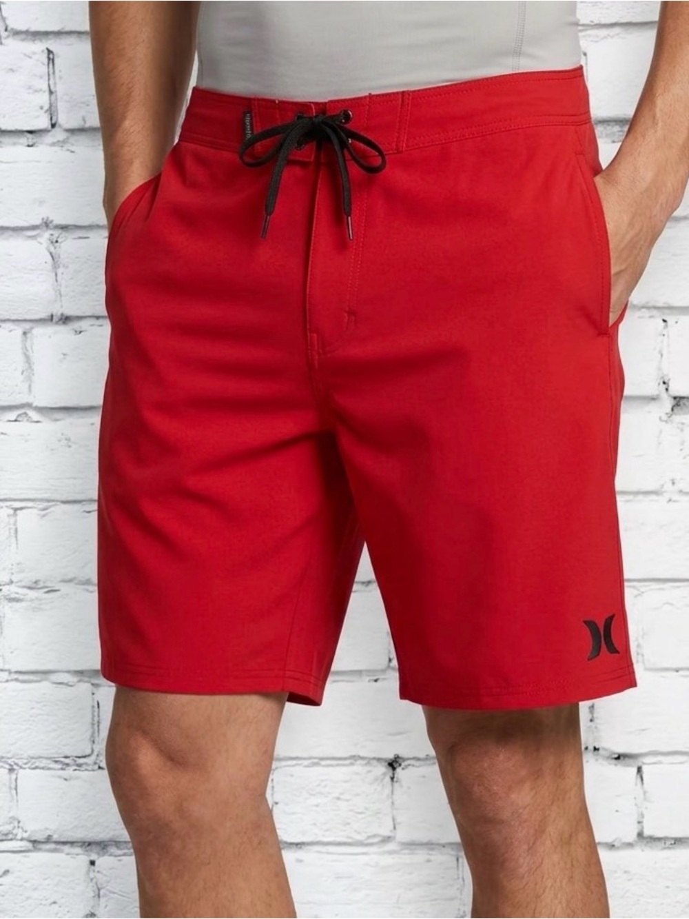Men’s Hurley Board Shorts size 36 Red One & Only Swim 9 in Inseam NWT